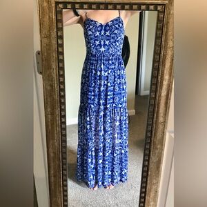 Blue Floral Maxi Dress